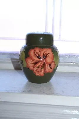 Vintage Moorcroft Pottery Hibiscus Flower Ginger Jar • $90