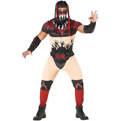 Mens Licensed WWE Finn Balor The Demon Costume Adult Wrestling Fancy Dress L XL • $28.95