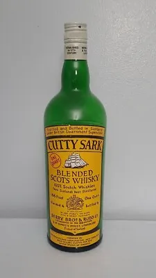 Vintage Cutty Sark Whiskey Bottle 1 QT.  Empty Whiskey Bottle Screw Top Display  • $41.65