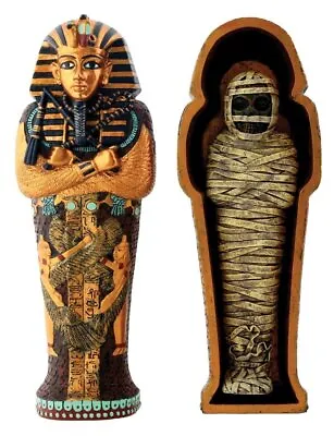 Ebros Egyptian King Tut Coffin With Mummy Collectible Figurine Statue 6.75 L • $39.99