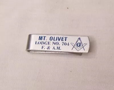 Vintage Mt Olivet Masonic Lodge 704 Tie Bar • $5.99