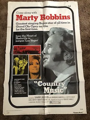 Universal Pictures Movie Poster Marty Robbins Country Music 1972 • $10