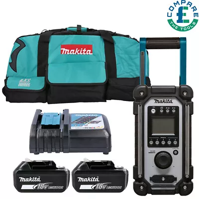 Makita DMR116 18V Li-Ion LXT Jobsite Radio With 2 X 6Ah Batteries Charger & Bag • £331.81