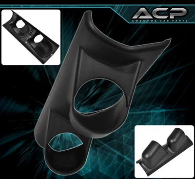$18.99 • Buy Left Pillar Dash Panel Mount ABS Black JDM Double Gauge Pod Holder For 240SX S13