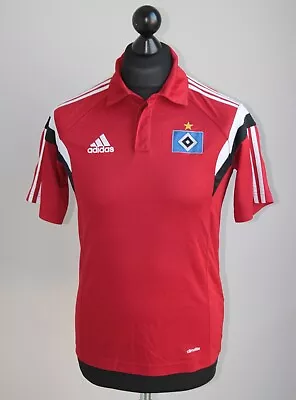 Hamburg Hamburger Germany Training Polo Football Shirt Adidas Size S • £23.99