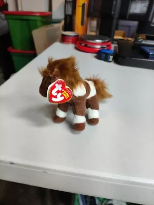 Ty Beanie Baby - THUNDERBOLT THE HORSE Mini Keychain  • $0.99