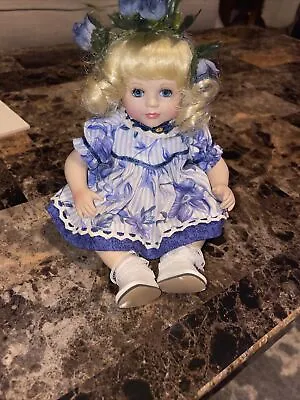 1999 Marie Osmond Tiny Tot Blue  Dress Blue Eyes  Collectible Doll￼ Numbered • $33.51