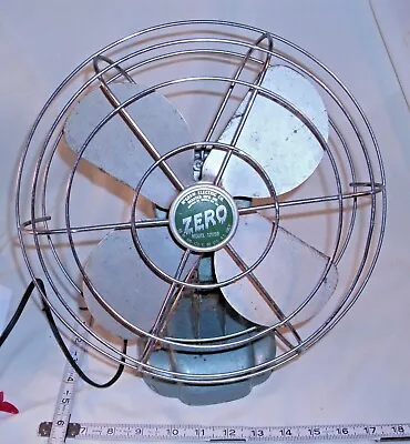 MCGRAW ZERO MODEL 1265R ART DECO ELECTRIC TABLE FAN 1950s WORKS  • $49.99