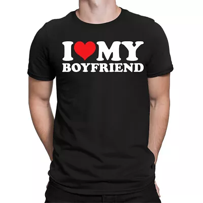 I Love My Boyfriend Worlds Best Soulmates Forever T-Shirt Mens Tee Love Top #E • $12.42