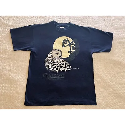 Vintage Crater Lake National Park Graphic T-Shirt Short Sleeve Size L • $14