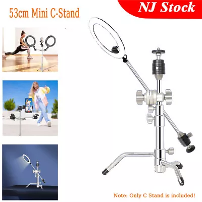 US 53cm Mini C-Stand Desk Light Stand Tripod For Camera LED Ring Light Phone • $42.77