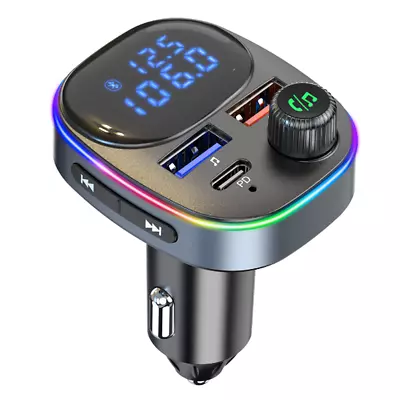 Handsfree Bluetooth 5.3 FM Transmitter Radio Adapter Car Kit MP3 Player USB PD • $22.40