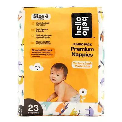 4x HELLO BELLO PK23 JUMBO NAPPIES SIZE 4 • $30