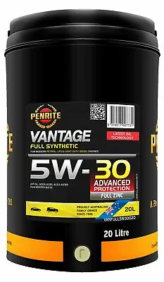 $199.95 • Buy Penrite Vantage Full Synthetic 5W-30 Engine Oil 20L