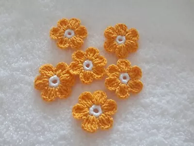 Crochet Flowers Applique cotton Flowers  embellishments Scarpbooking  sewing • £6.24