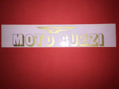 Moto Guzzi Eagle Gold On Clear Vinyl Decal Sticker 195x40mm Helmet Tool Box • $3.02