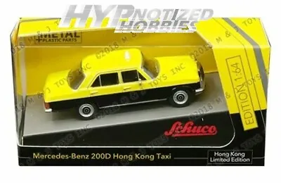 Schuco 1:64 Mercedes-benz 200d Hong Kong Taxi Die-cast Yellow/blk 45-2019700 • $9.90