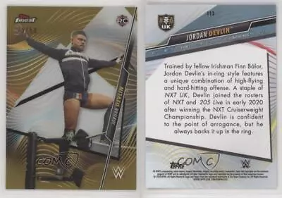 2020 Topps Finest WWE Extended Set Gold Refractor /50 Jordan Devlin Rookie RC • $46.25