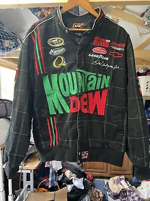 Dale Earnhardt Jr Mountain Dew NASCAR Racing Jacket XL Vintage  See Pics • $100