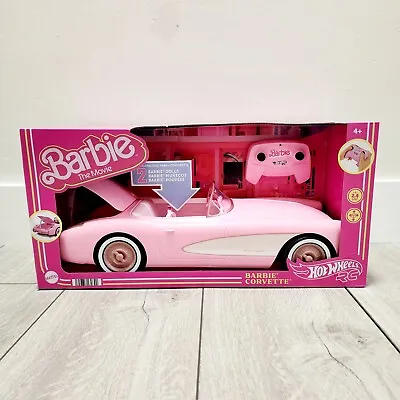 Barbie The Movie Hot Wheels RC Corvette Remote Control Car 2023 Mattel Brand New • $144.37