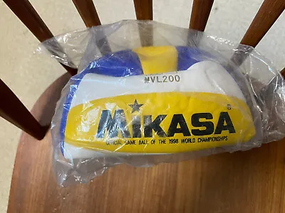 Mikasa Indoor MG MVL 200 Volleyball; Blue Yellow White; Brand New In Wrap • $50
