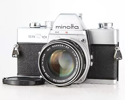 【Meter Works!】 Minolta SRT 101 35mm Film SLR Camera W/ MC Rokkor 55mm F/1.7 Lens • $149.99