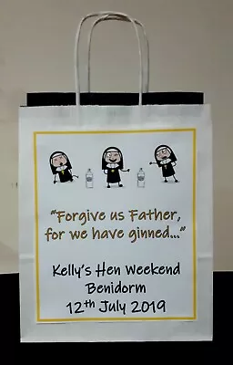 £0.99 • Buy Hen Party Bags Personalised Gift Bag Favours Benidorm Naughty Nuns