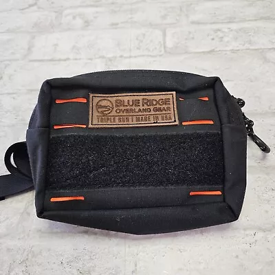 Blue Ridge Overland Gear Bum Bag Triple Run Black Orange Hiking Fanny Pack EDC • $39.98