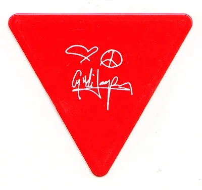 Vintage Cyndi Lauper Signature Red Triangle Guitar Pick - 1993 Hat Of Stars Tour • $49.99