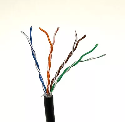 £1.39 • Buy External Outdoor Cat5e Network Ethernet Cable LAN PC Router Modem Lead Black Lot