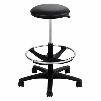 Safco Adjustable Backless Drafting Chair In Black • $135.99
