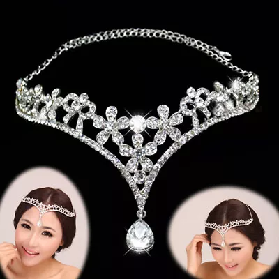 Bride Wedding Jewelry Forehead Hair Accessories Head Chain Headpiece Headband • $8.78