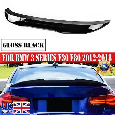 For Bmw 3 Series F30 F80 Psm Style Rear Boot Wing Lip Spoiler Gloss Black 12-18 • £36.79