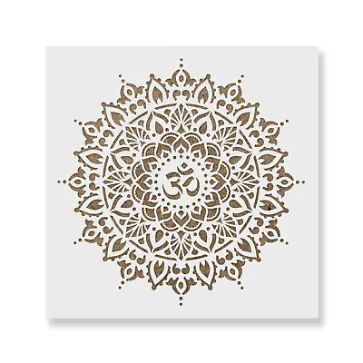 Om Mandala Stencil - Durable & Reusable Mylar Stencils • $5.99