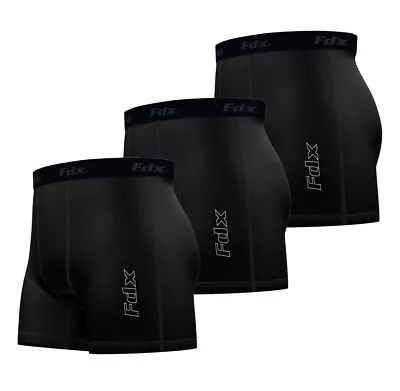  3 Pack Of Men S Boxer Shorts Breathable Lycra Compression Trunk Pant Inner Wear • £15.99