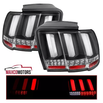 Black Tail Lights Fits 1999-2004 Ford Mustang Sequential Signal Tube LED Lamps • $170.54