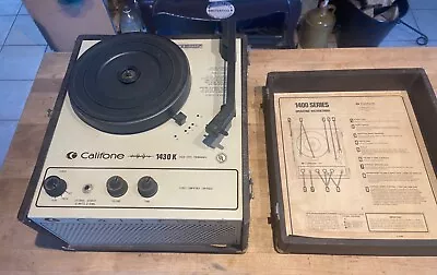 Califone 1430K Solid State Portable Record Player - 4 Speed - Works • $59