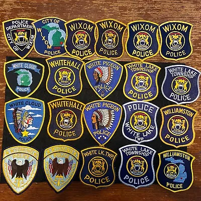 Vintage Obsolete State Of Michigan Police Patches Mixed  Lot Of 21 Item 245 • $13.19