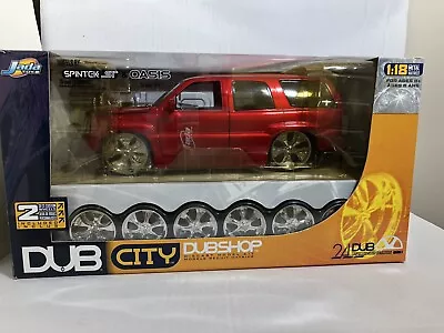 Jada Dub 2002 Cadillac Escalade Red 1:18 With Extra Set Wheel Diecast Model #35 • $58.95