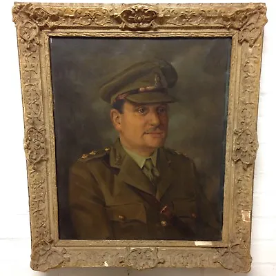 Fine Portrait Of An Officer By Malcolm Haylett 1947 Oil On Canvas Military • £799
