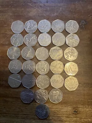 Olympic 50p Set Full Set 29 Coins Good Condition • £35