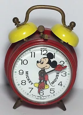 Vintage Bradley Time Walt Disney Productions Mickey Mouse Alarm Clock • $25.99