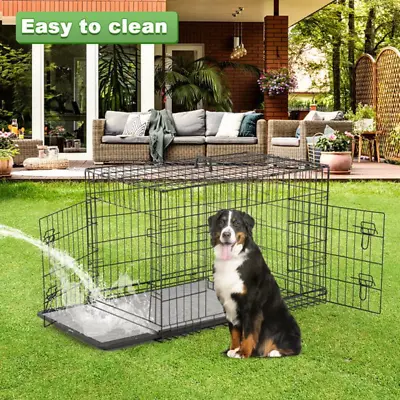 $53.35 • Buy Double-Door Metal Dog Crate With Divider And Tray, X-Large, 48 L
