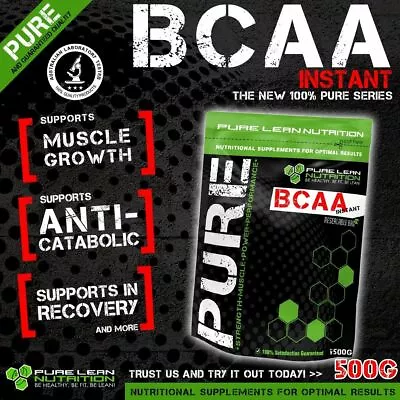 Bcaa Powder 500g Instantised Unflavoured Branch Chain Amino Acids Intra Workout • $38