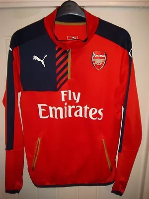 £9.99 • Buy Arsenal Fc Puma Dry Cell Football Tracksuit 1/4 Zip Training Top - Medium -g92