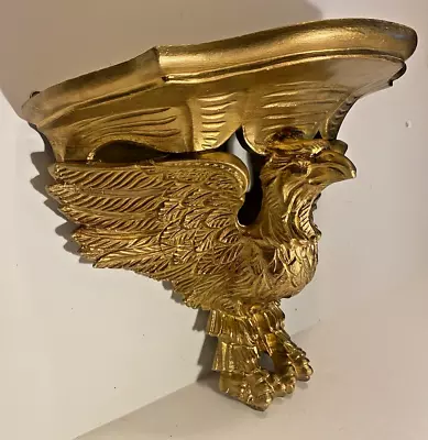 Vintage Victorian Style Gold Eagle Wall Shelf Italy Hollywood Regency • $35