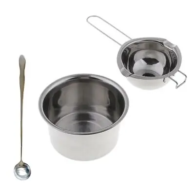 3Pcs / Set Multifunctional Stainless Steel Double Kettle Wax Candle Melting Pot • £12.49