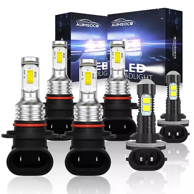 For 1998-2004 Chevrolet S10 Pickup LED Headlight High Low + Fog Light Bulbs Kit • $35.99