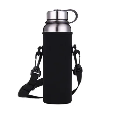Neoprene Water Bottle Carrier Insulated Cup Cover Bag Holder Pouch With Strap • £4.29