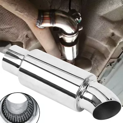 2.5'' Inlet Outlet Car Dump Muffler Exhaust Pipe Tip Sound Tuning Silencer • $35.62